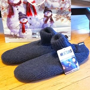Blue Men's Muk Luk Slipper Boots w/ sherpa lining